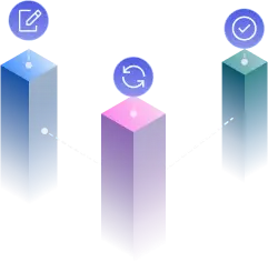 Illustration de colonnes Kanban représentant la création et l’avancement des tâches